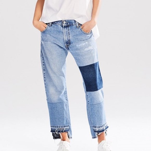 Nili Lotan Franki Boyfriend Jeans – Levi’s Reworked Denim – Size 26